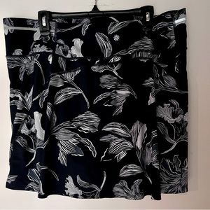 Athleta Tropical Navy Blue Sonic Skort Short XLT XL Tall